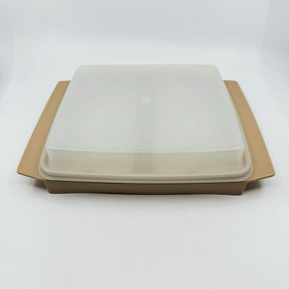 Tupperware 723-2 Tan/White Clear Egg Storage/Deviled Egg Carrier, VTG W/Egg Tray - Picture 3 of 8